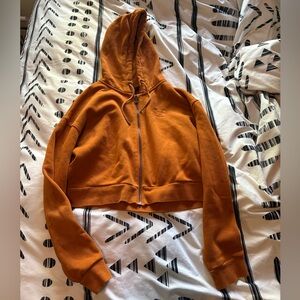 UA Icon Fleece Cropped Zip Up Hoodie